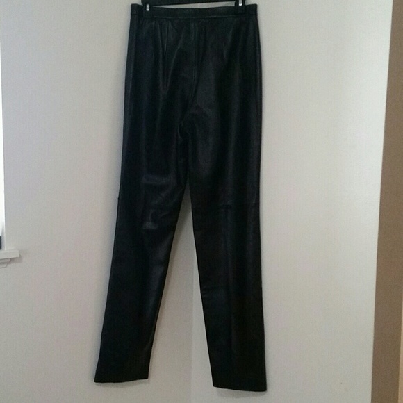 LOFT WOMEN STRAIGHT LEG Brown Leather pant - Picture 6 of 6